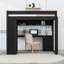 Lit mezzanine en bois avec bureau, 4 tiroirs, lumière DEL, USB et tablettes-669346002-669346000