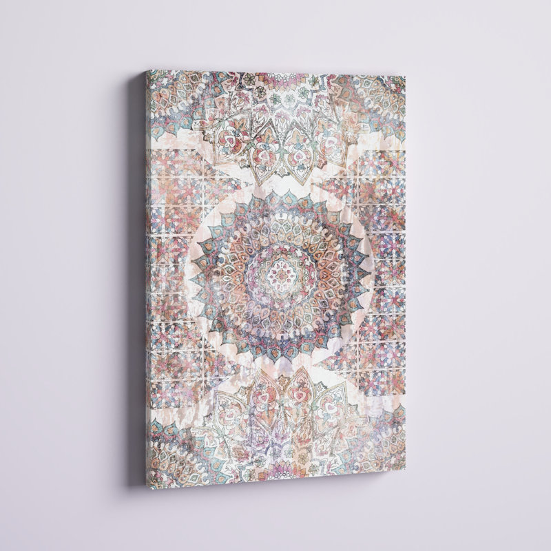 «Rust Mandala» par Marmont Hill - peinture sur toile tendue, H 45 po x l 30 po x P 1,5 po