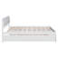 Cadre de lit double moderne avec lit gigogne simple et 2 tiroirs pour blanc brillant et blanc délavé