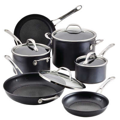 Anolon X Hybrid Nonstick Cookware Induction Pots and Pans Set, 10 Piece