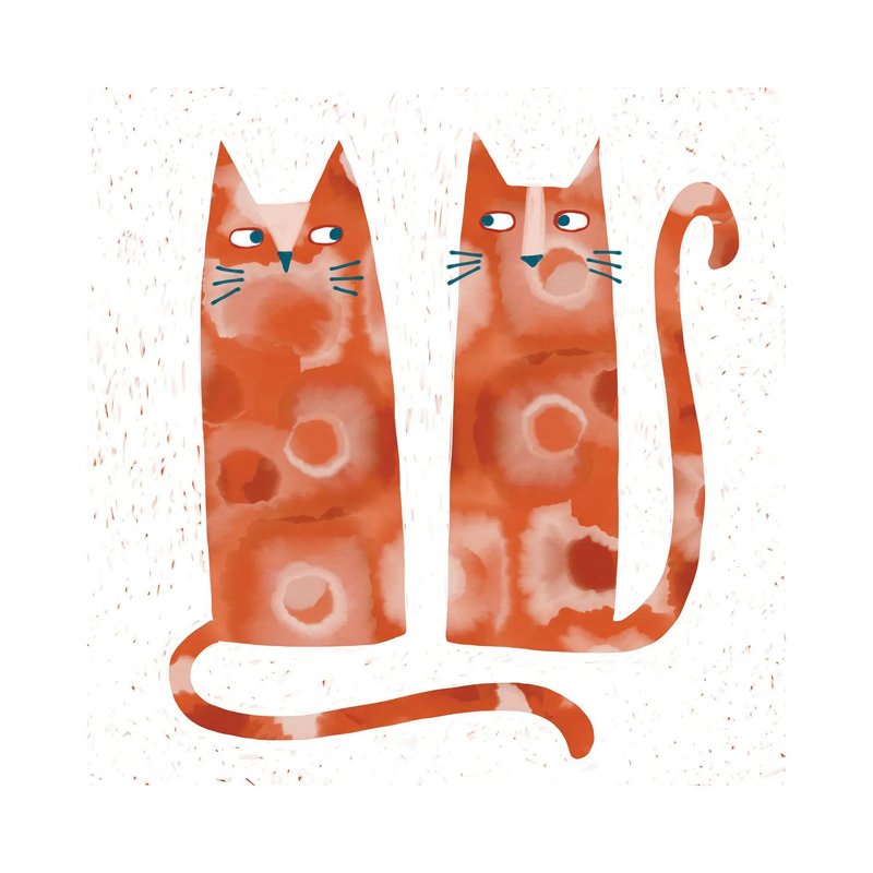 Two Suspicious Cats by Nic Squirrell - Gallery-Wrapped Canvas Giclée on Canvas, Wrapped Canvas