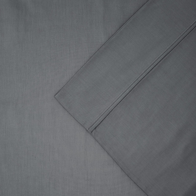 Ensemble de draps 100% coton de qualité égyptienne 400 fils Modern Soft, ultra doux, respirant et durable, gris