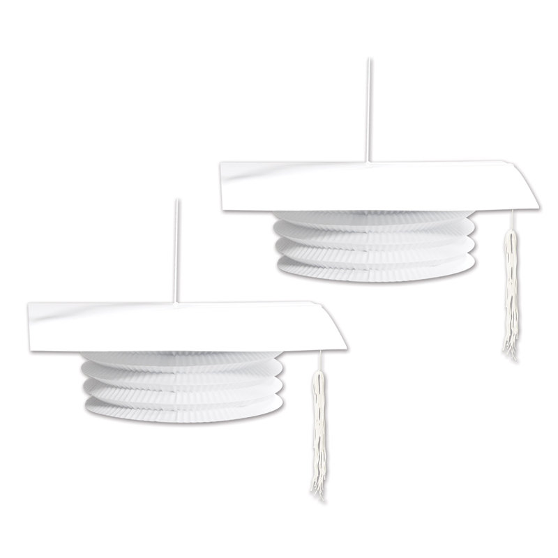 Lanterne pour chapeau de diplôme, Blanc