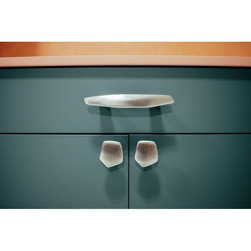 Pebble Collection Knob, 2.31, 2.13, Satin Nickel