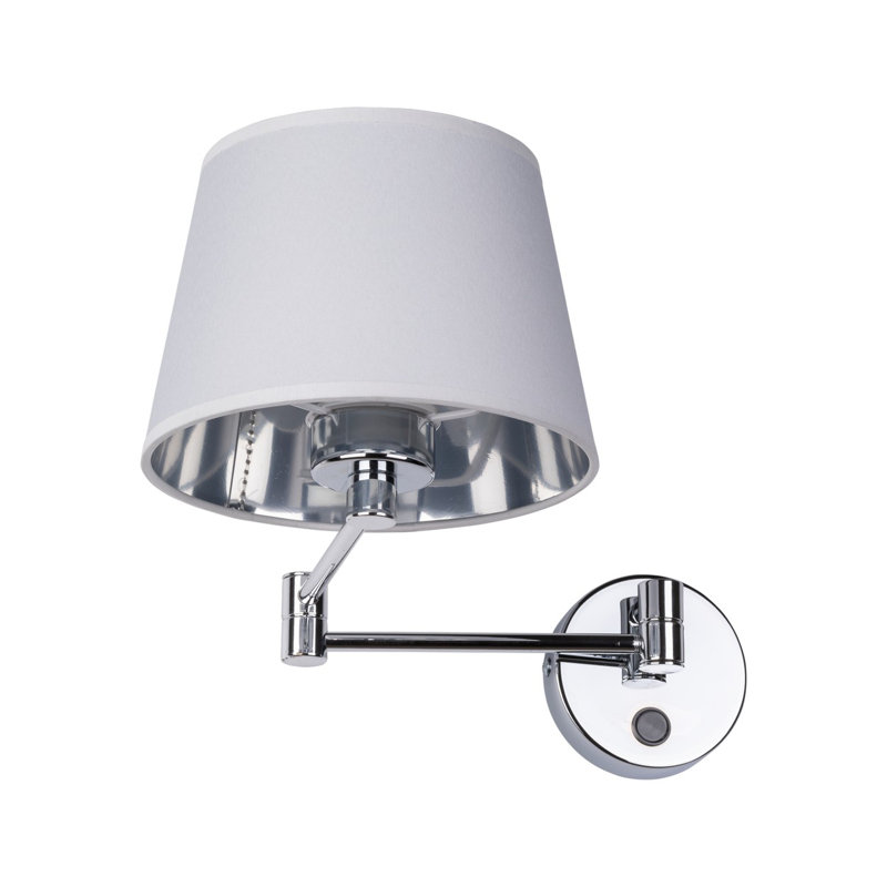 Watkin 1 Light Dimmable Brushed Nickel Swing Arm