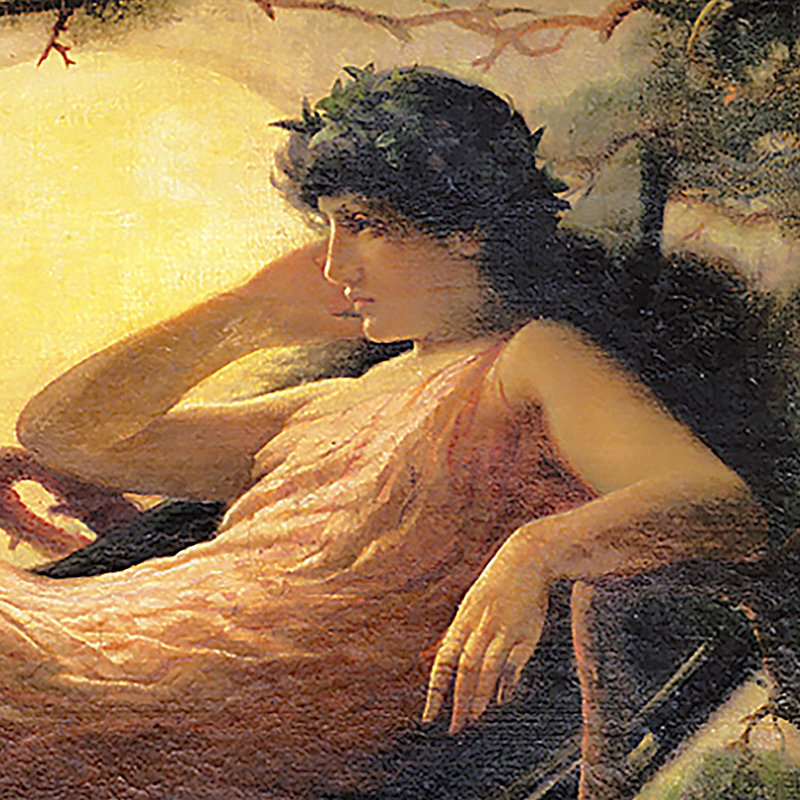 The Night Raven Sings Print by John Scott, 21.5" H x 29.5" W x 1.75" D