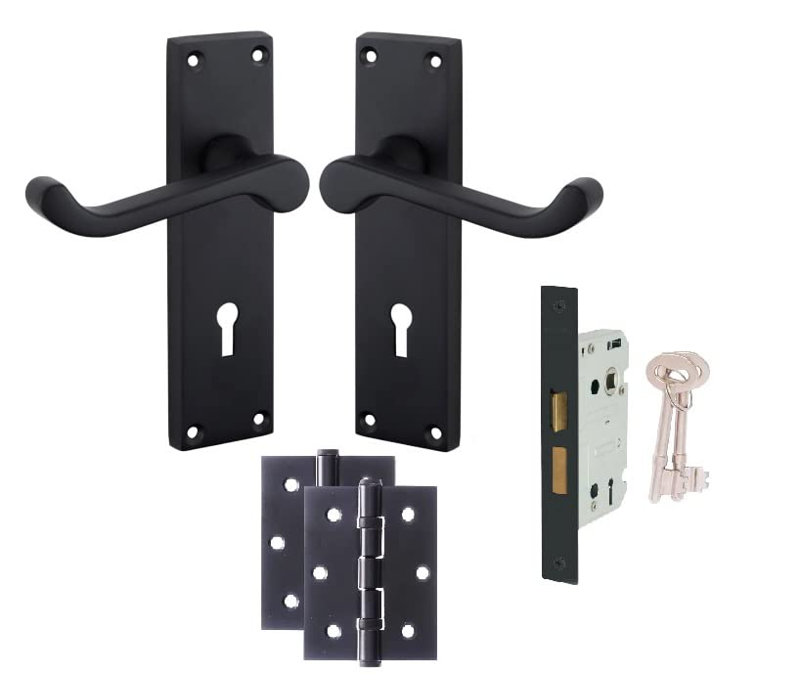 Door Handle with Lever Lock Set