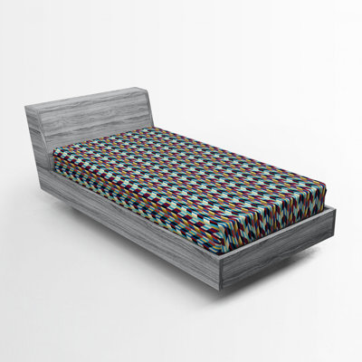 Microfiber Striped Fitted Sheet