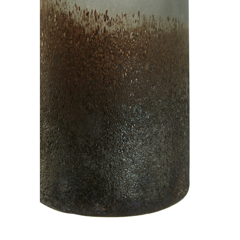 Chiara Glass Table Vase, Gray, 25cm H x 16cm W x 16cm D