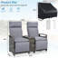 Causeuse inclinable en osier pour patio