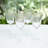Hammered Wine Glass-Clear w/Gold Rim