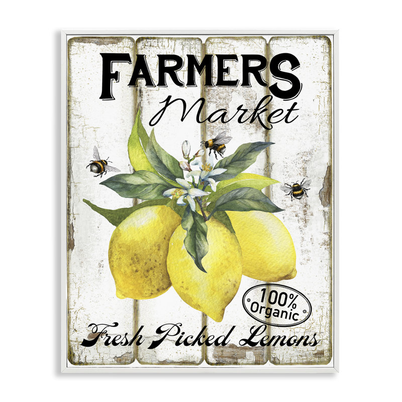 «Rustic Farm Market Lemons», estampe numérique par Creatif Belle, H 30 po x l 24 po