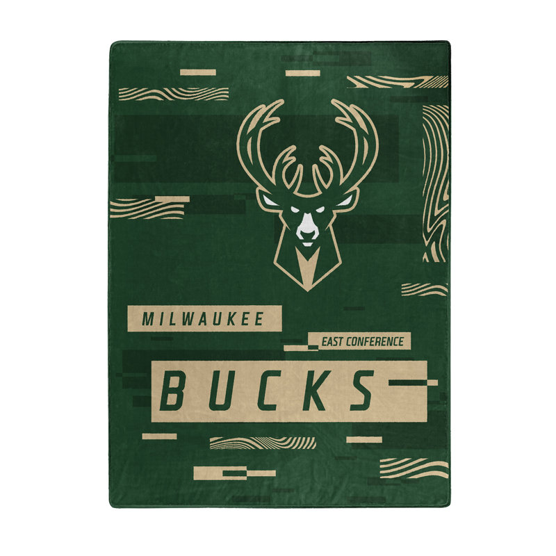 Throw Blanket, Green/Yellow, Milwaukee Bucks