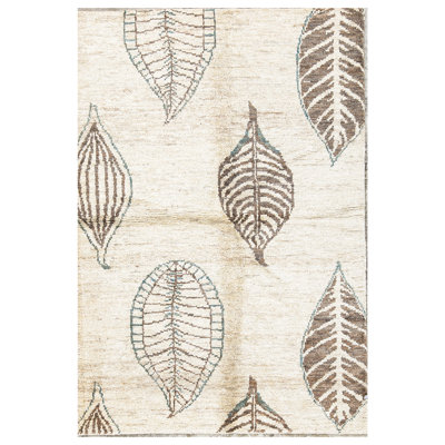 Hand-Knotted High-Quality Beige Area Rug