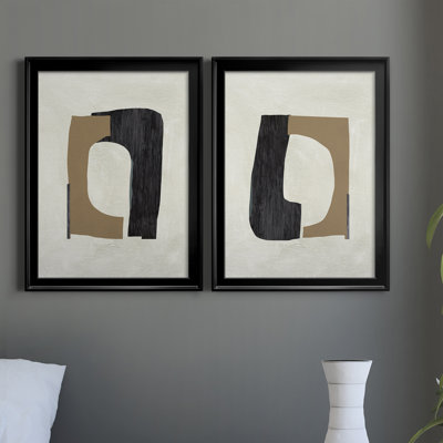 «Cardboard Cutouts I», ensemble de 2 peintures sur toile encadrées