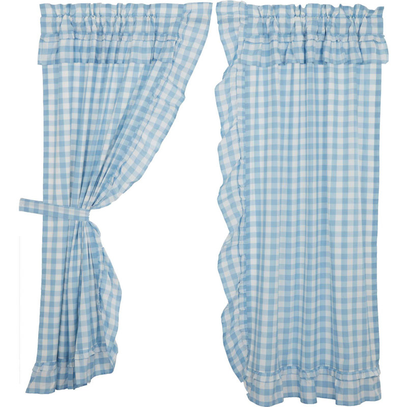 Paire de rideaux obscurcissant avec passe-tringle , L 36 po x L 63 po, Bleu gris