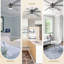 Ventilateur de plafond 72 pouces avec très grand ventilateur de plafond chromé à intensité variable et ventilateur à courant continu 6 vitesses pour salon-775940605