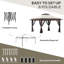 Auvent beige de 13 pi avec filet, 2 toits instantanés pour pavillon de classe de ballet extérieur, filet de tente