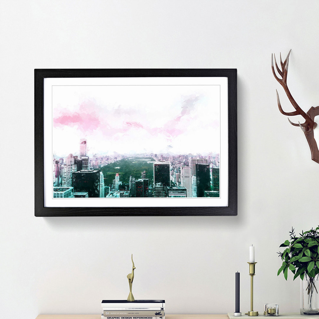 Central Park & New York City in Abstract - Picture Frame Graphic Art Print