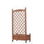 Lit de jardin surélevé avec treillis - paquet de 2 - jardinière en bois pour l'extérieur et support pour plante 30 couches