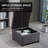 Fabric Upholstered Tufted Storage Ottoman, Flip Top Seat Lid With Metal Hinge And Eucalyptus Wood Frame