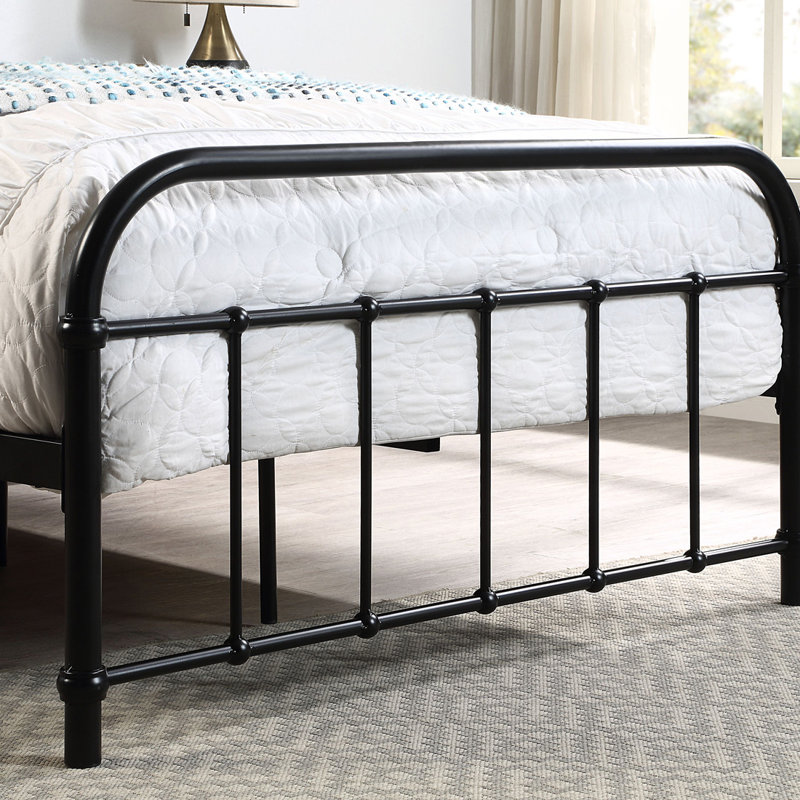 Metal Bed, Double (4'6), Black