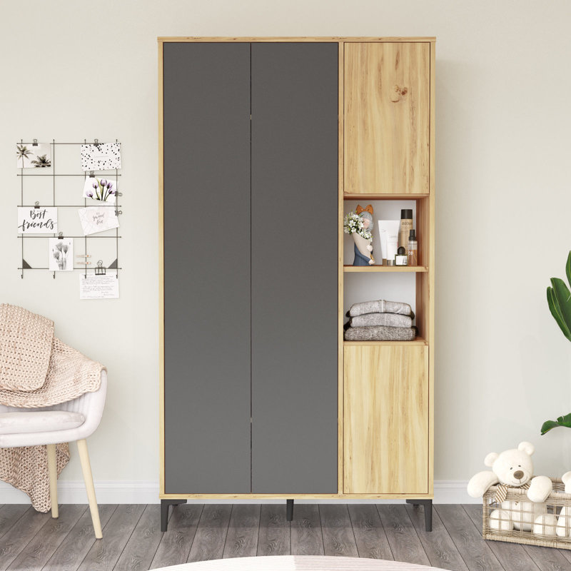Roshaad 41 " W Armoire, Natural/Gray