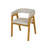 BOW Solid Upholsered Dining Chair Set of 2 Seating Height 18,5"-95190550
