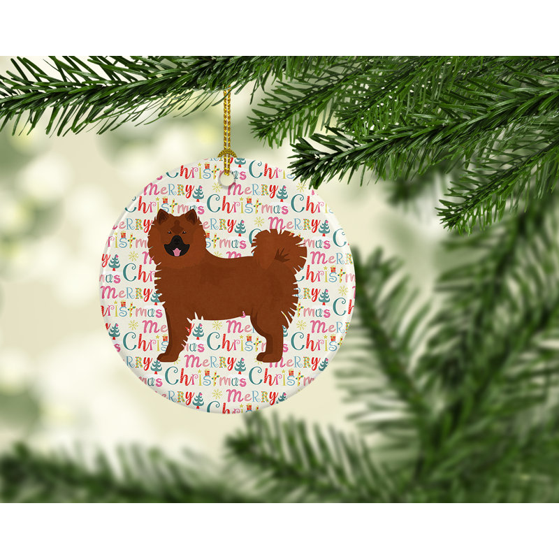 Ornement suspendu Eurasier Merry Christmas