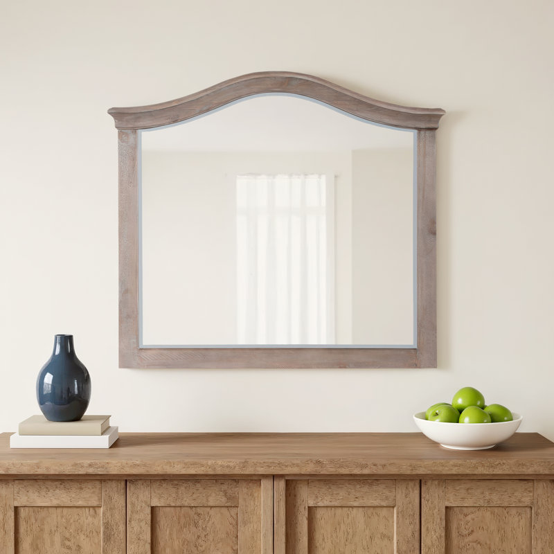 Ballwin Solid Wood Scalloped Mirror