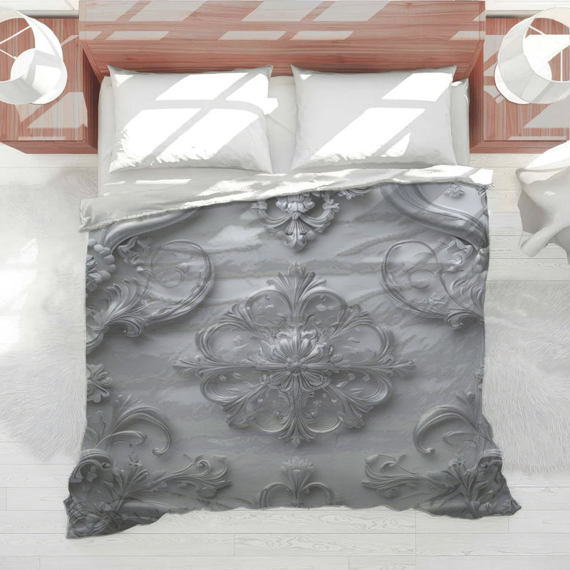 Édredon Ornate Silver Embellishments, Lit simple