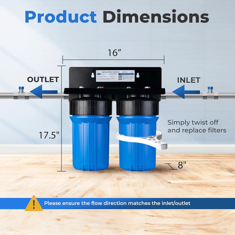 iSpring WGB21B-CPB Lead Removal Whole House Water Filter System