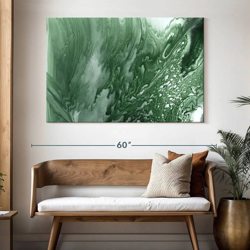 Avery Marbled Malachite I, 34" H x 51" W