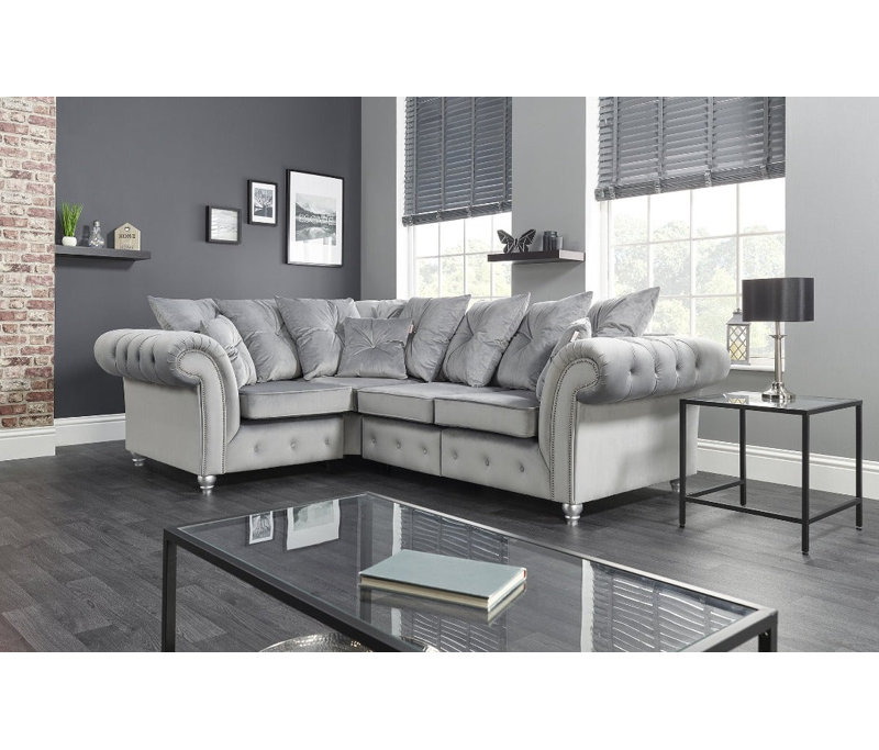 Kensington 4 Seater Velvet Corner Sofa