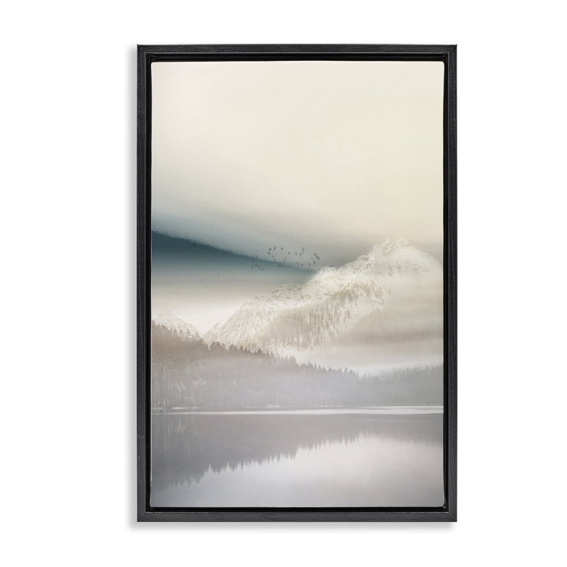 Cadre flottant Vanilla Landscape View, design par Gemma Bardot, Cadre flottant noir de jais, H 25 po x l 17 po