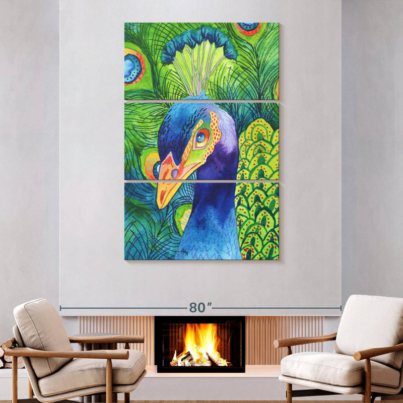 Brampt Perfect Peacock, 74" H x 48" W