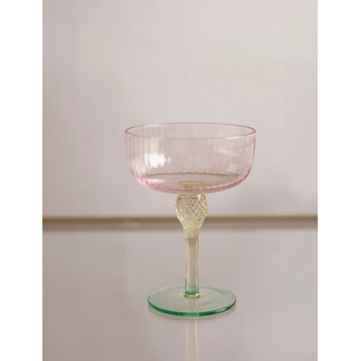 GLASS Aquarelle Coupe Set of 4 (Multi) 8 fl oz