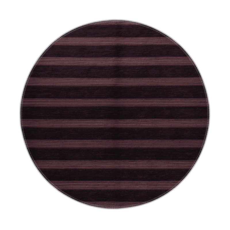 HorizontalStripes Black Indoor and Outdoor Area Rug, Rectangle 9' x 12'