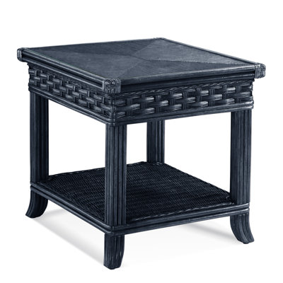 Somerset Glass Top End Table with Storage