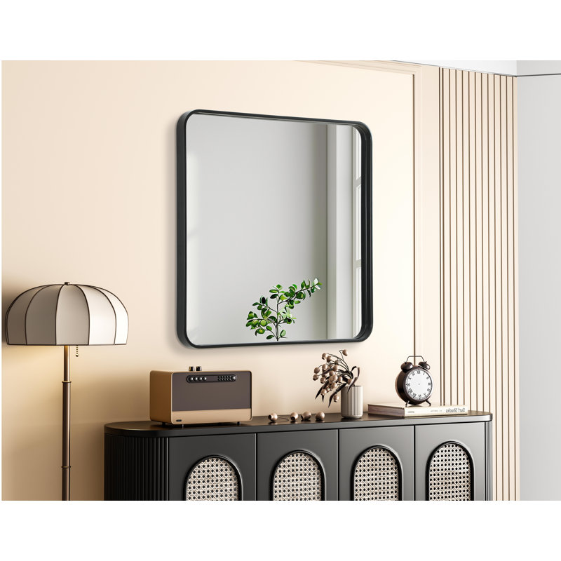 Miroir Erath, 30 po x 30 po, Noir
