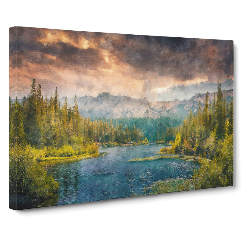 Forest And Lake Vol.4 - Wrapped Canvas, 40cm H x 60cm W x 3cm D