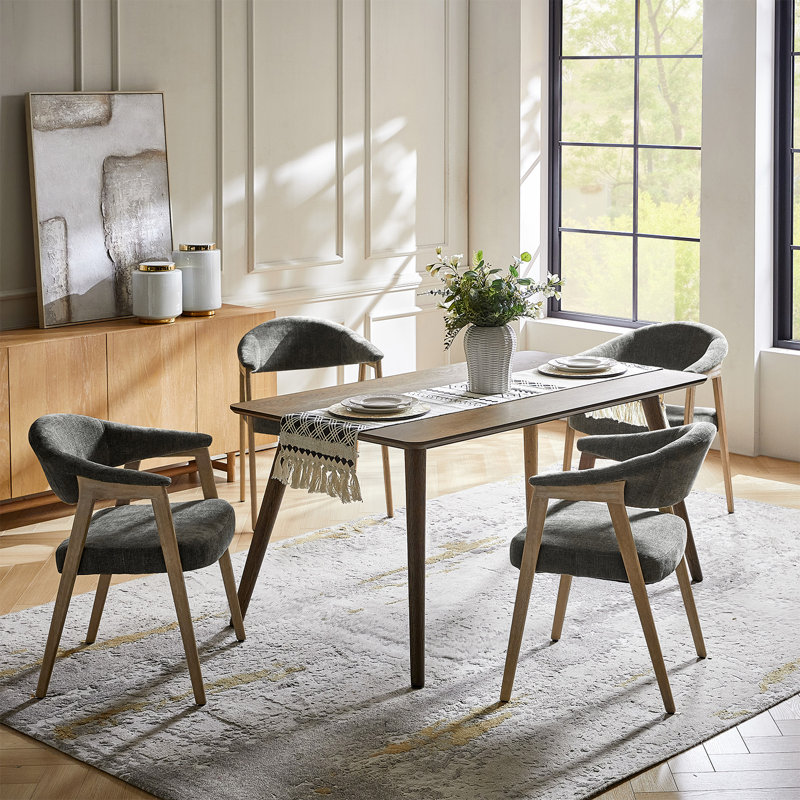 Chaise de salle à manger Milford, 4, Gris foncé