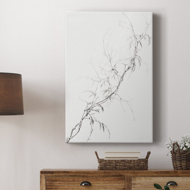 Imprimé floral rétro XX - galerie Cavas enveloppé, H 18 po x l 12 po
