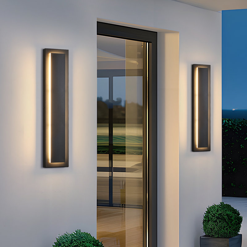 2 Packs Adali 23.6IN Wall Sconce., 23.6'' H x 5.1'' W x 1.5'' D, Matte Black