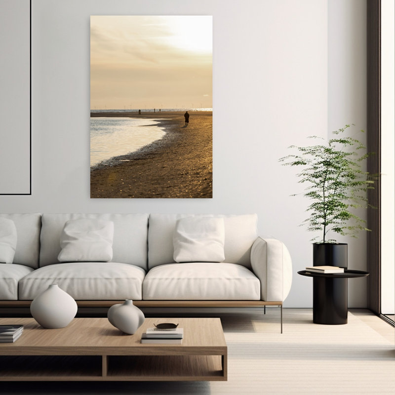 Art contemporain, paysage abstrait, paysage côtier, H 60 po x l 40 po