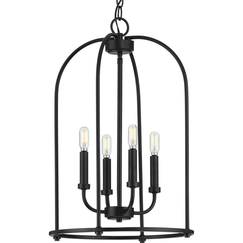 4 - Light Lantern Pendant, Matte Black