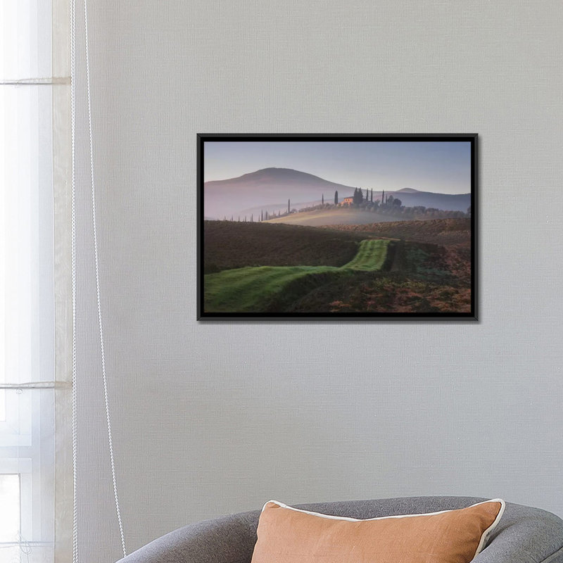 Autumn In Tuscany VIII by Daniel Kordan - Print, Black Framed Canvas, No Mat, 32" H x 48" W x 1.5" D