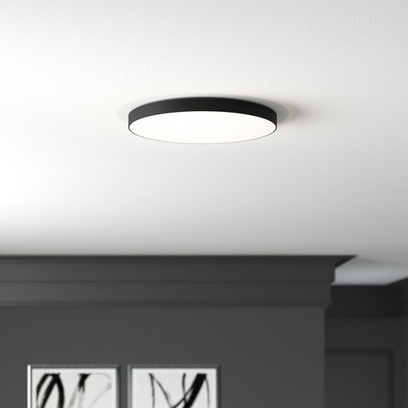 Orduna LED Flush Mount, Black