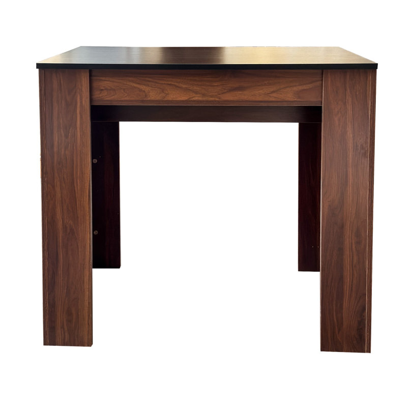 Console extensible noyer + noir - table de salle à manger convertible avec conception peu encombrante, fabrication en panneau de fibres à densité moyenne