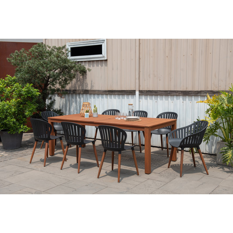 Table de patio en bois Alyisa
